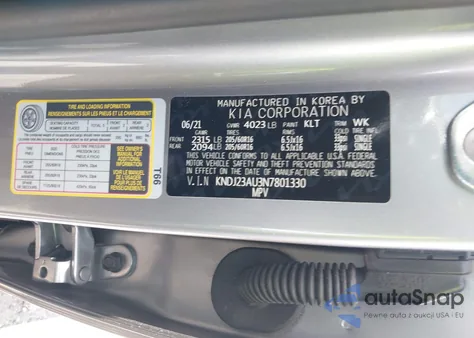 2022 Kia Soul Lx из США, поврежденный, VIN KNDJ23AU3N7801330